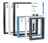 HOLZBRINK Pata de Acero para Mesa Comedor/Pata para Mesa de Café/Pata para Banco 80x20 mm, Perfil 40x43 cm, Gris, 1 Unidad, HLT-01-C-BB-7016