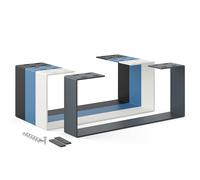 HOLZBRINK Patas de Mesa de Metal Gris 1 Pieza | Soportes de Mesa/Marco de Mesa para Mesa del Centro, Mesa de Comedor, Escritorio, Banco | Patas: 50x20cm