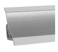 HOLZBRINK Profil d’étanchéité pour plan de travail, joint cuisine, profil décoratif, plinthe cuisine, Matériel PVC, couleur : Alu satiné 23x23mm 1 m
