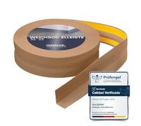 HOLZBRINK Rodapie PVC adhesivo 32x23mm, 10 m | Rodapie flexible para el acabado de encimeras cocina, muebles baño | Perfil PVC | Color: roble claro
