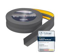 HOLZBRINK Rodapie PVC adhesivo 32x23mm, 10 m | Rodapie flexible para el acabado de encimeras cocina, muebles baño | Perfil PVC | Color: gris oscuro