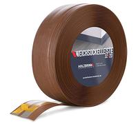HOLZBRINK Rodapie PVC adhesivo 32x23mm, 20 m | Rodapie flexible para el acabado de encimeras cocina, muebles baño | Perfil PVC | Color: roble oscuro