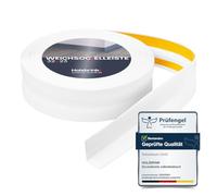 HOLZBRINK Rodapie PVC adhesivo 32x23mm, 20 m | Rodapie flexible para el acabado de encimeras cocina, muebles baño | Perfil PVC | Color: blanco