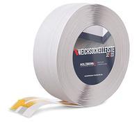 HOLZBRINK Rodapie PVC adhesivo 32x23mm, 5 m | Rodapie flexible para el acabado de encimeras cocina, muebles baño | Perfil PVC | Color: abedul