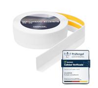 HOLZBRINK Rodapie PVC adhesivo 50x20mm, 25 m | Rodapie flexible para encimera cocina, esquineras pared de baño | Cantoneras adhesivas | Color: blanco