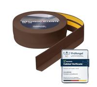 HOLZBRINK Rodapie PVC adhesivo 50x20mm, 25 m | Rodapie flexible para encimera cocina, esquineras pared de baño | Cantoneras adhesivas | Color: chocolate
