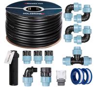 HOLZBRINK Set Inicio Sistema Riego Césped Incl. 20-100m Conectores