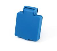 HOLZER / 6 unidades/enchufes/enchufe empotrable/IP44/negro/tapa con cierre automático