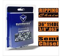 Holzfforma Cadena de motosierra semicincel de 3/8 pulgadas, 0.063 pulgadas, 36 pulgadas, 114DL