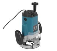 Holzfräse 2200W, Oberfräse Kantenfräse 10000-23000 U/min Elektrische Trimmmaschine mit 15 Fräser und Fasenführung, 6 Drehzahlstufen, für Trimmen, Nuten und Schnitzen