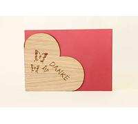 Holzgrusskarten Original Danke - 100% hecho a mano en Austria, tarjeta de felicitación hecha de madera de roble, tarjeta de felicitación, tarjeta postal