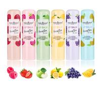 Holzsammlung 6 Piezas Hidratante Pintalabios Cambia Color Labial Sabor a Fruta Barra de Labios Pintalabio Larga Duración Bálsamo Labial Mate Kit Maquillaje Mujeres Niña Regalo Cumpleaños