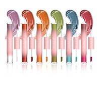 Holzsammlung 6 Piezas Sombra de Ojos Líquida Brillante, Sombra de Ojos Líquida Pigmentada Maquillaje de Ojos, Iluminador de Ojos Duradero y Combinable, Resistente a Las Arrugas, No Graso, Veganos