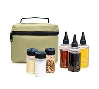 Holzsammlung 6 Piezas Tarro para Especias Botella de Almacenamiento de Vinagre Aceite Bolsas portátiles Salsa práctica Contenedor Condimentos para Camping,Picnic,Viaje,Al Aire Libre,Cocina#k