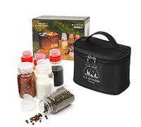 Holzsammlung 6 Piezas Tarro para Especias Botella de Almacenamiento de Vinagre Aceite Bolsas portátiles Salsa práctica Contenedor Condimentos para Camping,Picnic,Viaje,Al Aire Libre,Cocina#b