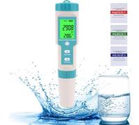 Holzsammlung 7 en 1 con ORP PH TDS TEMP EC Salinity SG, precisión de pH ±0,01, rango de medición de pH 0-14, medidor digital de pH con pantalla LCD, ideal para agua potable, piscina
