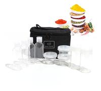 Holzsammlung 9 Piezas Tarro para Especias Botella de Almacenamiento de Vinagre Aceite Bolsas portátiles Salsa práctica Contenedor Condimentos para Camping/Picnic/Viaje/Al Aire Libre/Cocina