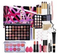 Holzsammlung Set Maquillaje Mujer, Estuche de Maquillaje Todo en Uno, Estuche Regalo Maquillaje Adolescentes Chica con Paleta Sombras de Ojos, Línea Ojos, Gloss Labios #D