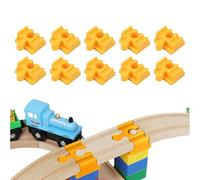 Holzschienenverbinder - 10 Stück Adapter Für Holzeisenbahnschienen | Spielzeug Zug Set Verbindungsteile | Kompatibel Mit Gängigen Marken | Lernspielzeug Für Kinder Ab 3 Jahren Im Spielzimmer