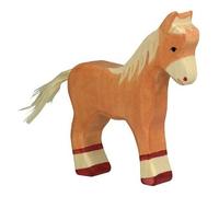 Holtztiger HT80040 Foal, Standing, Light Brown, Assorted Colours