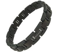 Holzwerk - Pulsera de madera natural para hombre y mujer, color marrón y negro antiguo Ebony ajustable, incluye acortador de pulsera y caja de almacenamiento