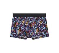 Hom Boxer Corto Miami Boxer Briefs Hombre (1), Estampado Animal Multicolor sobre Fondo Negro, L