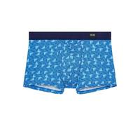 Hom Boxer Ho1 Confort Beachcomber Boxer Briefs Hombre (1), Impreso Hojas Abstractas Marinas y Blancas sobre Fondo Azul, M