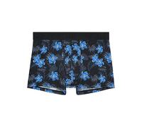 Hom Boxer Keywest Boxer Briefs Hombre (Paquete de 1), Estampado Tropical Azul y Negro, XXL