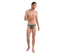 HOM Slip de baño Micro Nautical Cup Briefs de Swim, Cinta de Rayas Caqui, L para Hombre