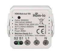 Hom-Io | Módulo de Interruptor Empotrable de 16A y 1 Canal Wifi, Interruptor para Controlar Iluminación y Dispositivos, Controlable por Aplicación o Interruptor