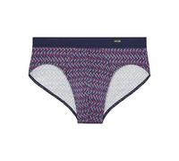 Hom Slip Confort Ocean Drive Briefs Hombre (Paquete de 1), Estampado de Micro con diseño de Llamas pequeñas en Tonos Azules, Rojo, Rosa, Marino, XXL