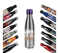 Homadict - Botella aislada de una pieza - Botella de agua de acero inoxidable - Luffy Gear 5 Running- Mantiene en frío y calor 12 horas - Deporte, viajes, uso diario - 500 ml - Sin BPA - Licencia