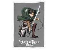 Hômadict Plaid Sherpa Ataque de los Titanes - Livai - 100 x 150 cm - Licencia Oficial