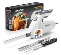 Homaider Electric Knife for Carving Meat, Turkey, Bread & More. Serving Fork and Carving Blades Included