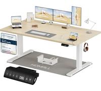 Homall Escritorio de Altura Regulable de 160 x 80 cm con Puerto de Carga USB-A, Escritorio eléctrico con Bandeja de gestión de Cables, Escritorio de pie con 3 Funciones de Memoria, Escritorio para