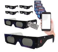 HOMANAGE Pack 2 gafas eclipse solar homologadas y filtro movil iso 12312-2 CE | Visión Segura del Sol y Tránsitos. Gafas de eclipse solar total 12 de Agosto 2026, Europa, España, Portugal (6)