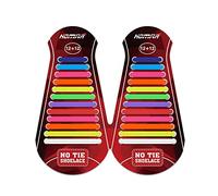 HOMAR Cordones de Silicona Multicolores Impermeable Cordones de Zapatos para Niños y Adultos Cordones Elásticos de Goma para Zapatillas Deporte