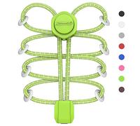 HOMAR Cordones Elásticos para Zapatillas Reflectante Cordones de Zapatos con Sistema de Autobloqueo para Niños Adultos Cordones sin Nudo de Cierre Rápido para Zapatillas Deporte