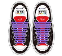 HOMAR sin corbata Cordones de zapatos para niños y adultos Impermeables cordones de zapato de silicona elástico plano con multicolor de los zapatos del tablero Sneaker boots (Adult Size Purple)