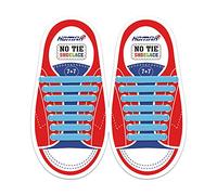 Homar sin corbata Cordones de zapatos para niños y adultos Impermeables cordones de zapatos de atletismo atlética de silicona elástico plano con multicolor de los zapatos del tablero Sneaker boots (Kid Size Blue)