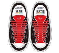 Homar sin corbata Cordones de zapatos para niños y adultos Impermeables cordones de zapatos de atletismo atlética de silicona elástico plano con multicolor de los zapatos del tablero Sneaker boots (Adult Size Red)