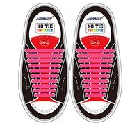 Homar sin corbata Cordones de zapatos para niños y adultos Impermeables cordones de zapatos de atletismo atlética de silicona elástico plano con multicolor de los zapatos del tablero Sneaker boots (Adult Size Pink)