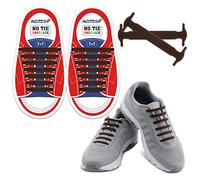 Homar sin corbata Cordones de zapatos para niños y adultos Impermeables cordones de zapatos de atletismo atlética de silicona elástico plano con multicolor de los zapatos del tablero Sneaker boots (Kid Size Brown)