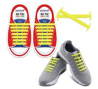 Homar sin corbata Cordones de zapatos para niños y adultos Impermeables cordones de zapatos de atletismo atlética de silicona elástico plano con multicolor de los zapatos del tablero Sneaker boots (Kid Size Yellow)