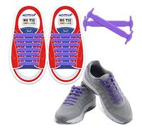 Homar Sin corbata Kid Cordones - elástico de silicona cordones de zapato con multicolor a elegir perfecto para cualquier calzado Tamaño - púrpura