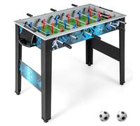 HOMASIS Fútbolin de Madera Profesional para Niños y Adultos, Mesa Multijuegos con 18 Jugadores Realistas, Baby-Foot con 2 Globos de Fútbol, 94,5x53,5x76,5cm, Juguetes de Familia para Casa