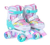 HOMASIS Patines de Ruedas para Niñas, Interior y Exterior para Principantes (M)