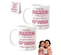 Homaskylynn Taza Para El Día De La Madre: 'of All the Fannies in World I'm Glad I Fell out of Yours', Taza Café Cerámica Divertida Y única Daughter Son, Lindo Regalo Madre, Novedoso Mamá(2pcs)