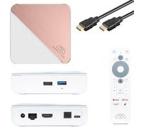 Homatics Box R 4K Plus Android 11 TV Media Player (Chromecast, Google, Netflix, Disney +, Prime Video, Google Play Store, 4K UHD, HDR, WiFi 6, Bluetooth 5.0, Control Remoto por Voz, Blanco)