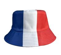 HOMAVEL Gorro Pescador Verano Francia Copa Mundo 2026 Sombrero Pescador Unisex Protección Solar UV Playa Piscina Viaje Senderismo Plegable Transpirable Ajustable Azul Blanco Rojo